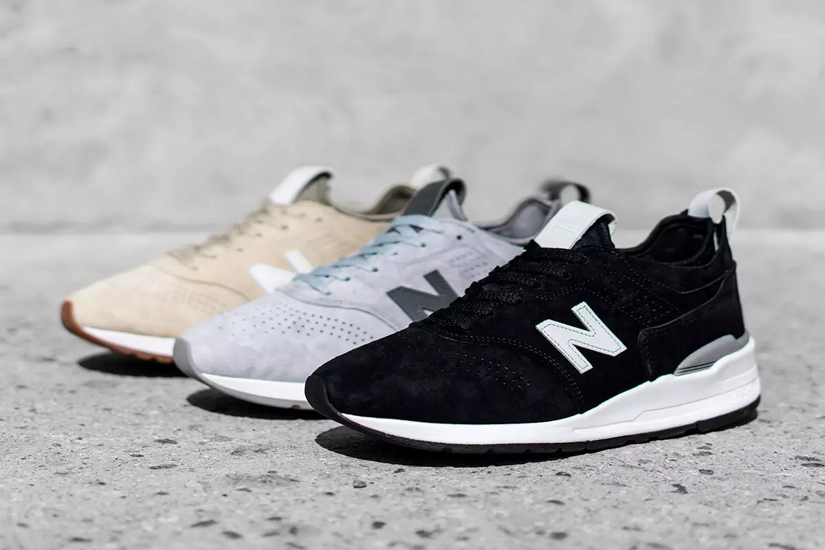 New Balance 997 "qora" rangda dekonstruksiya qilingan