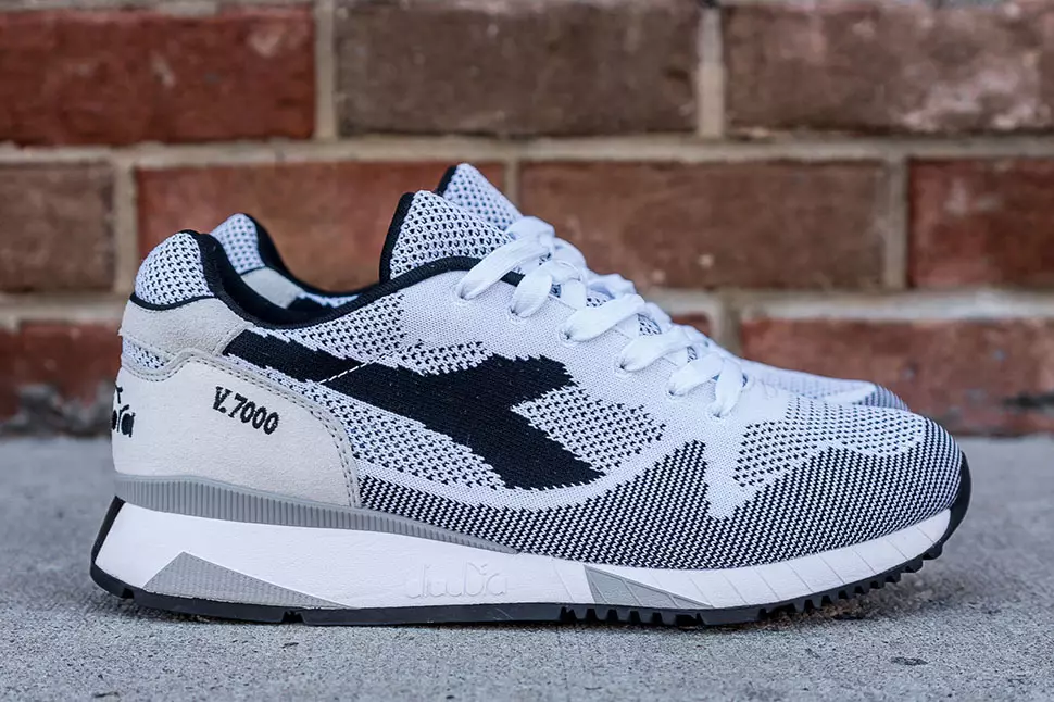 Diadora V7000 Weave "Black/White"