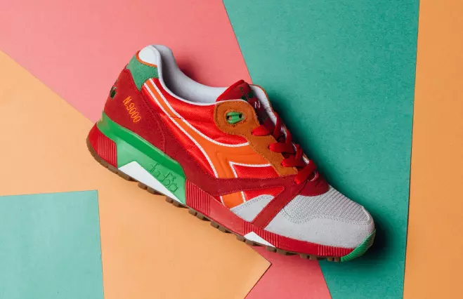 Diadora N9000 Czerwień Makowa V7000 Złota Słoma