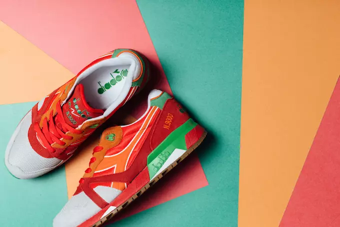 Diadora N9000 Czerwień Makowa V7000 Złota Słoma