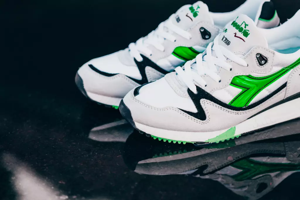 Diadora V7000 OG White Green Fluo