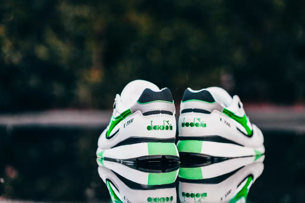 Diadora V7000 OG White Green Fluo