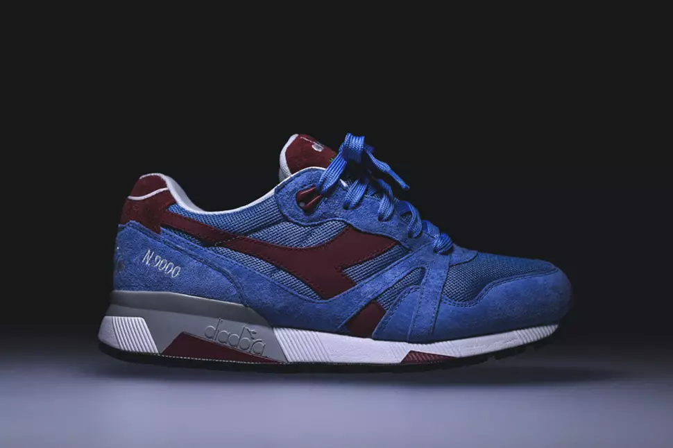 Diadora N9000 Italia Silber Seeblau