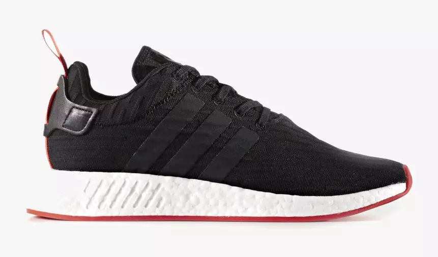 أديداس NMD R2 أسود أبيض أحمر