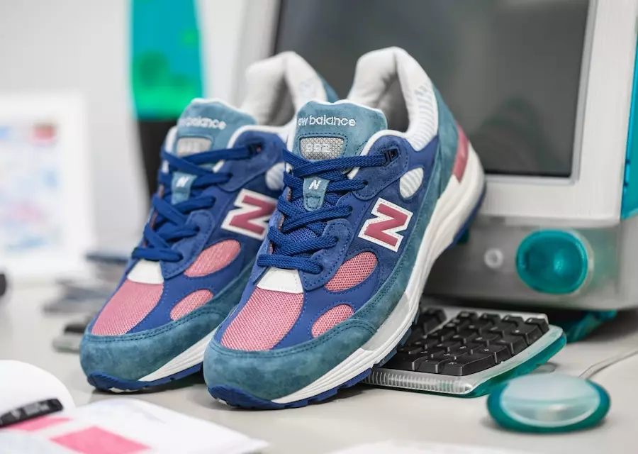 New Balance 992 Blue Pink Seersucker ဖြန့်ချိသည့်ရက်စွဲ