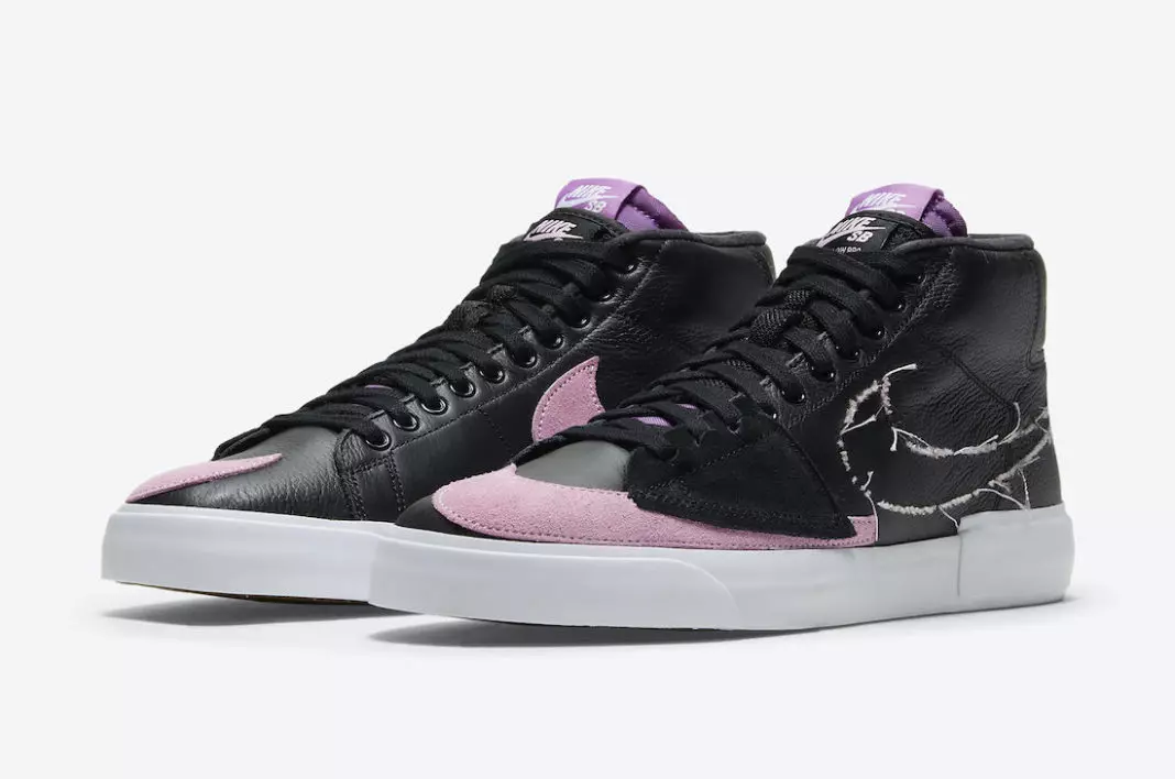 Nike SB Blazer Mid Edge Nero Viola Nebula Rosa Rise DA2189-002 Data di rilascio