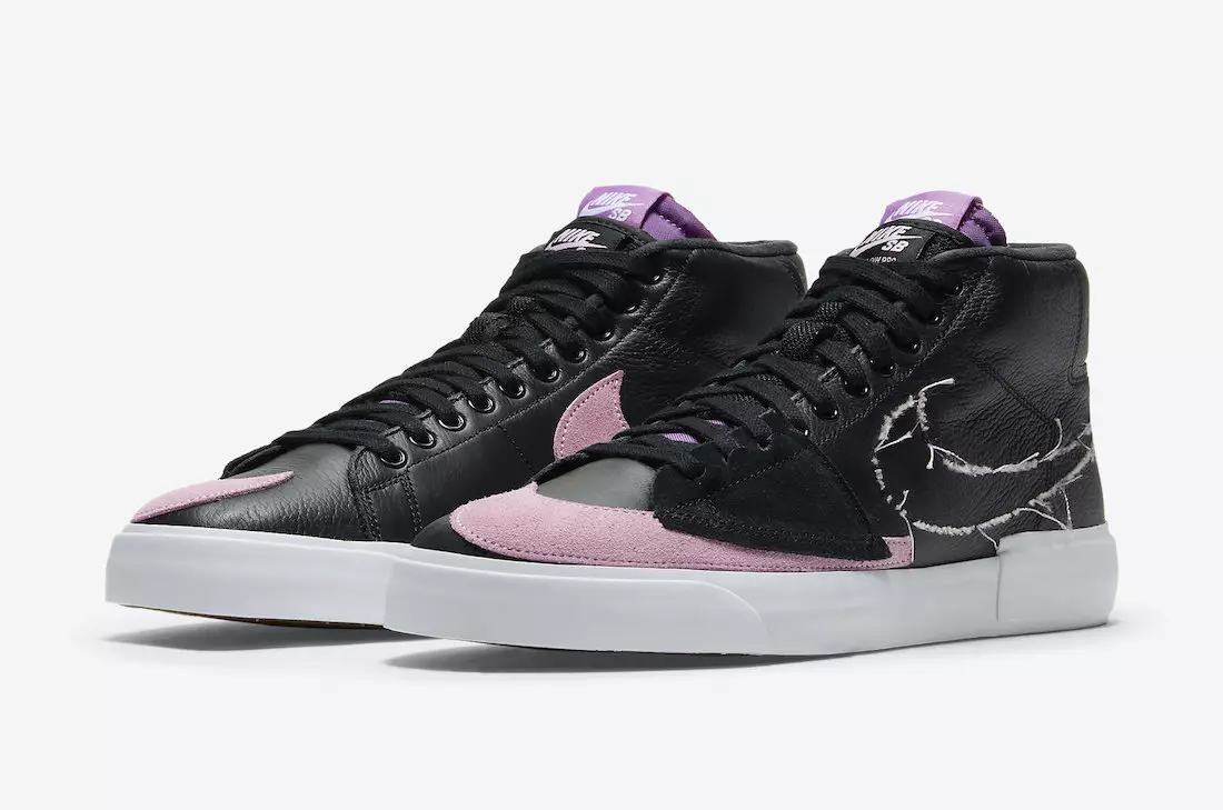 Nike SB Blazer Mid Edge منتشر شده در سحابی بنفش و خیزش صورتی