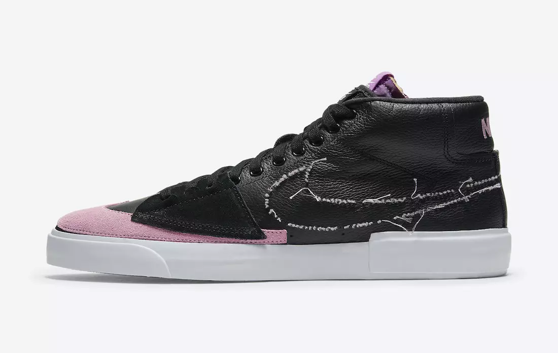 Nike SB Blazer Mid Edge Black Purple Nebula Pink Rise DA2189-002 Дата на издаване