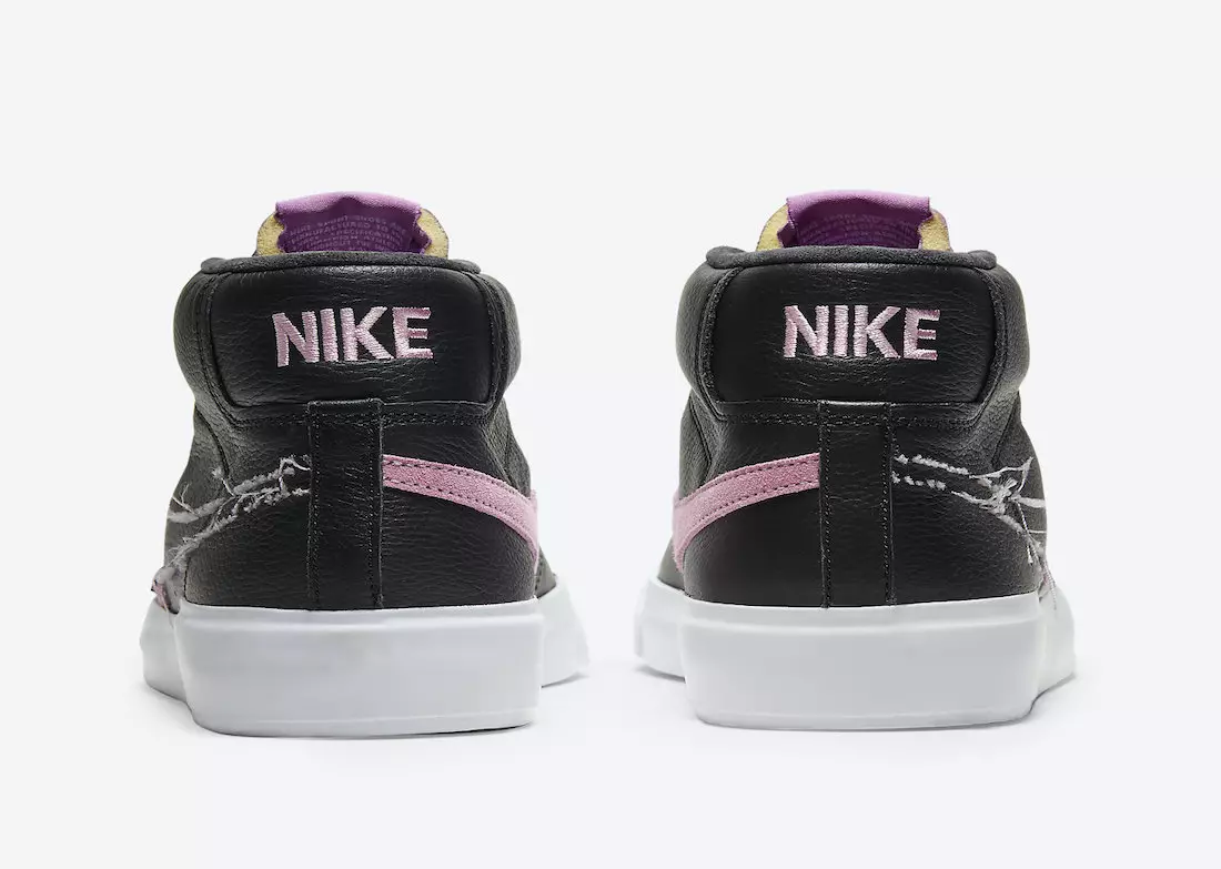 Nike SB Blazer Mid Edge Black Lilla Nebula Pink Rise DA2189-002 Utgivelsesdato