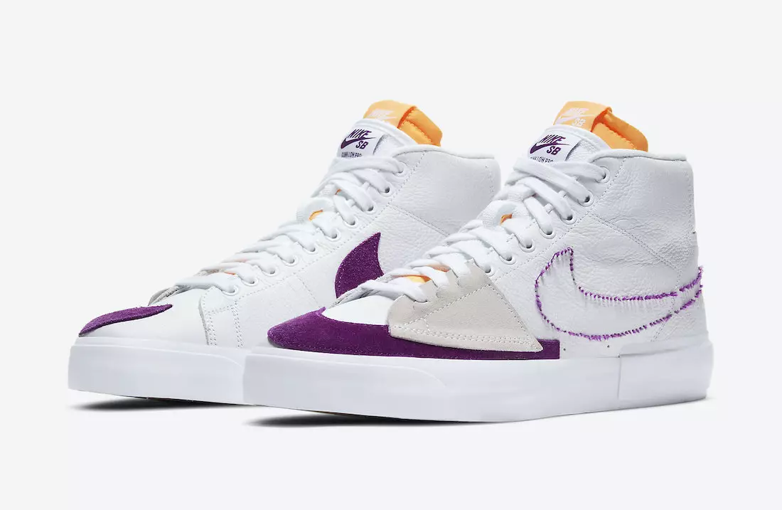 Nike SB Blazer Mid Edge, Lakers 색상으로 도착