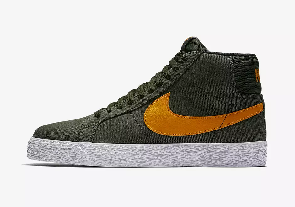 Nike SB Blazer Mid Olive Naranja Undefeated