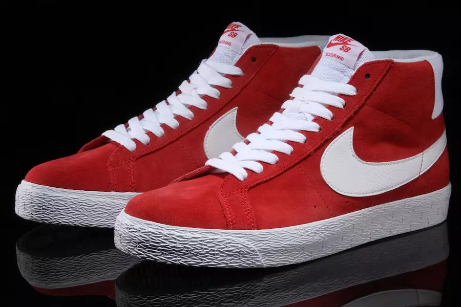 Nike SB Blazer Mid Pine Vert Université Rouge