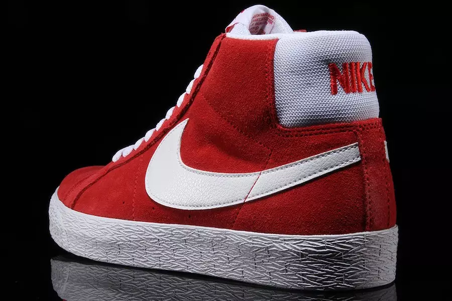 Nike SB Blazer Mid Pine Green University Vermelho