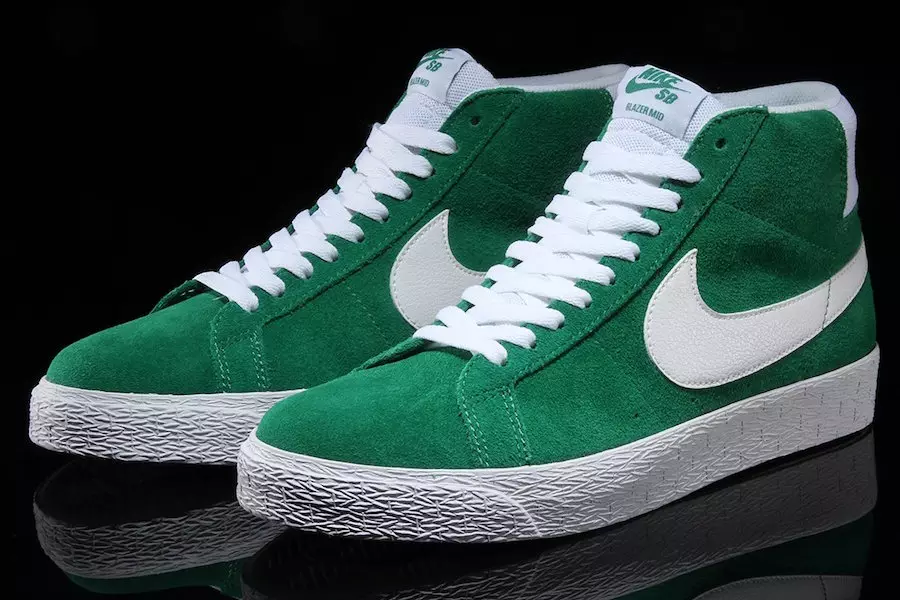 Nike SB Blazer Mid Pine Vert Université Rouge