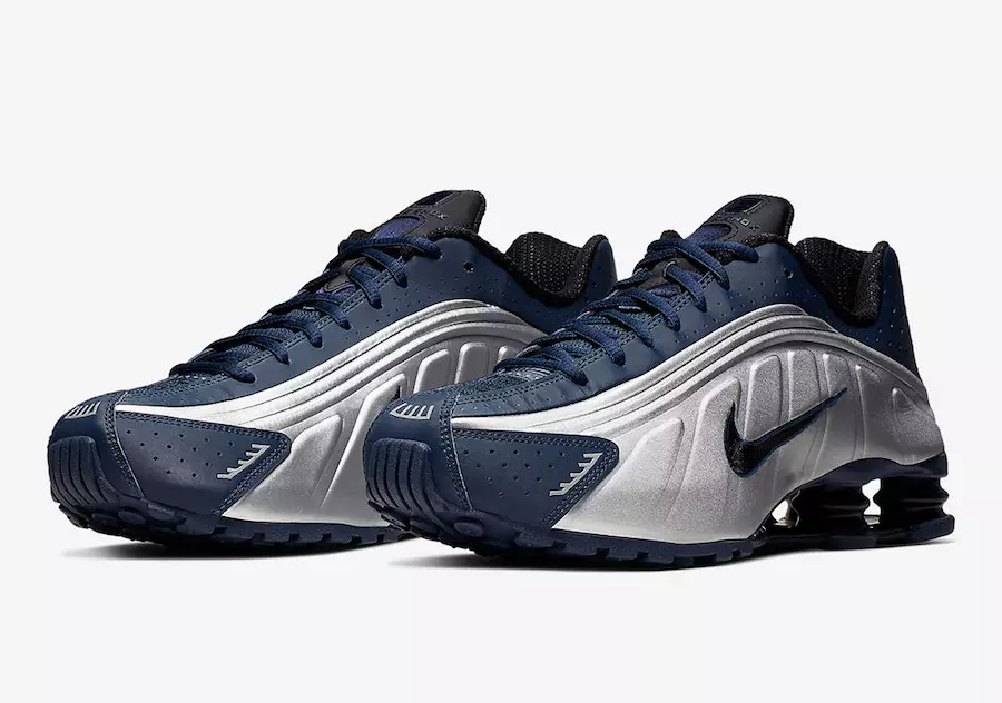 Nike Shox R4 Midnight Navy Metallic Silver 104265-405 Թողարկման ամսաթիվ