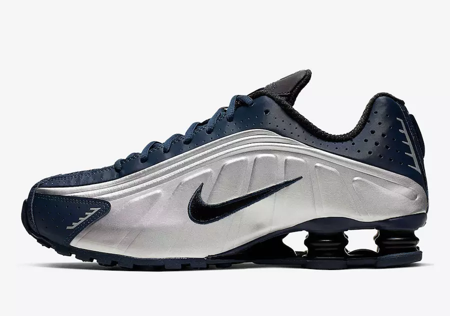 Nike Shox R4 Midnight Navy Metallic Silver 104265-405 ဖြန့်ချိသည့်ရက်စွဲ