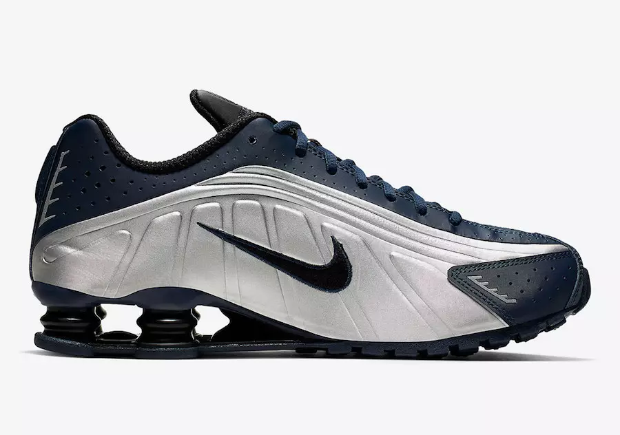 Nike Shox R4 Midnight Navy Metallic Silver 104265-405 תאריך יציאה