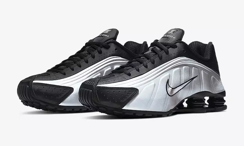 تاريخ الإصدار Nike Shox R4 Black Metallic Silver 104265-045