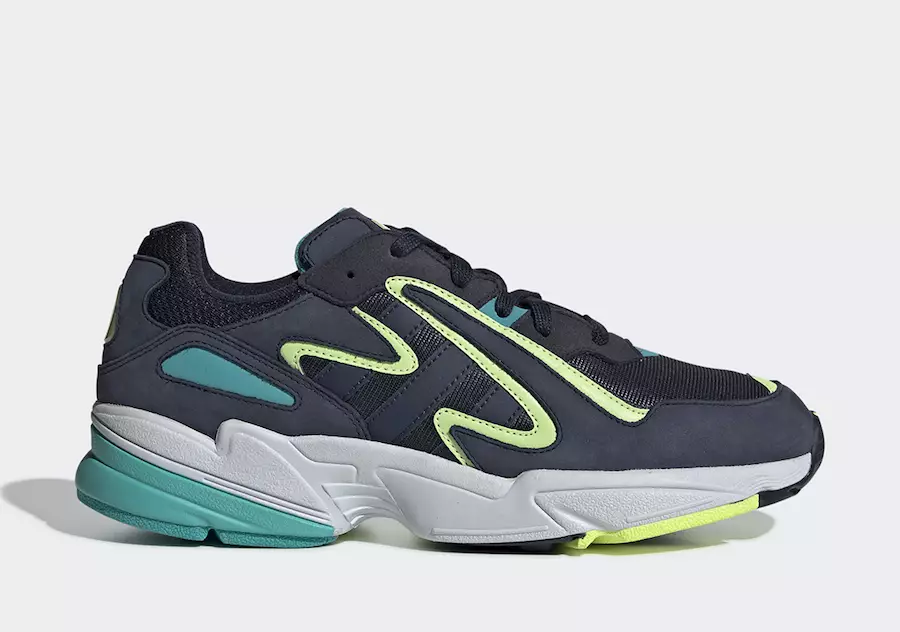 adidas Yung-96 Chasm in Navy With Aqua Accents