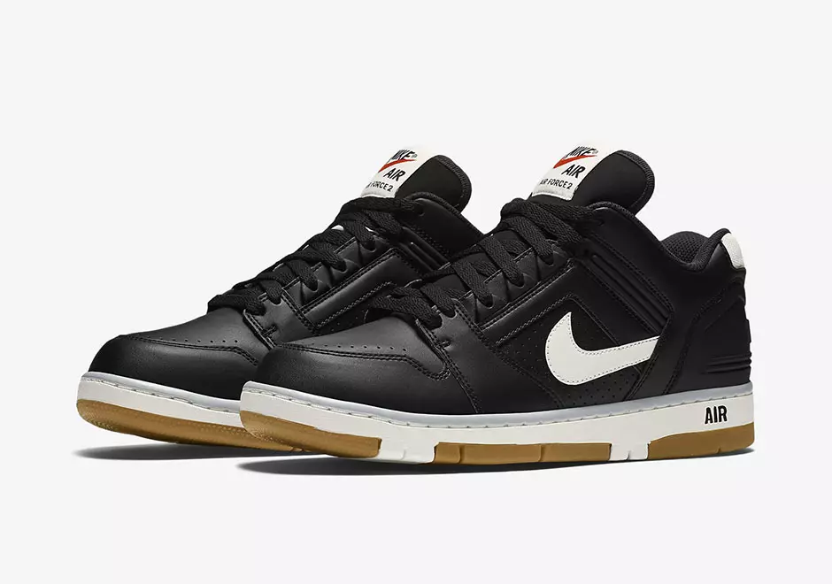 Nike Air Force 2 Low Rot Schwarz Gum