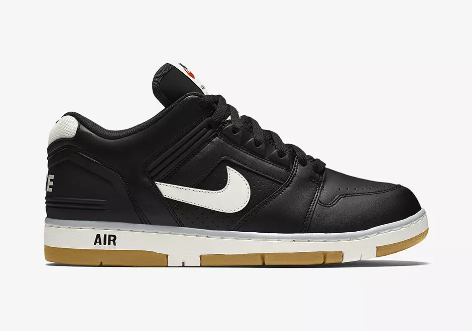 Nike Air Force 2 Low Rot Schwarz Gum