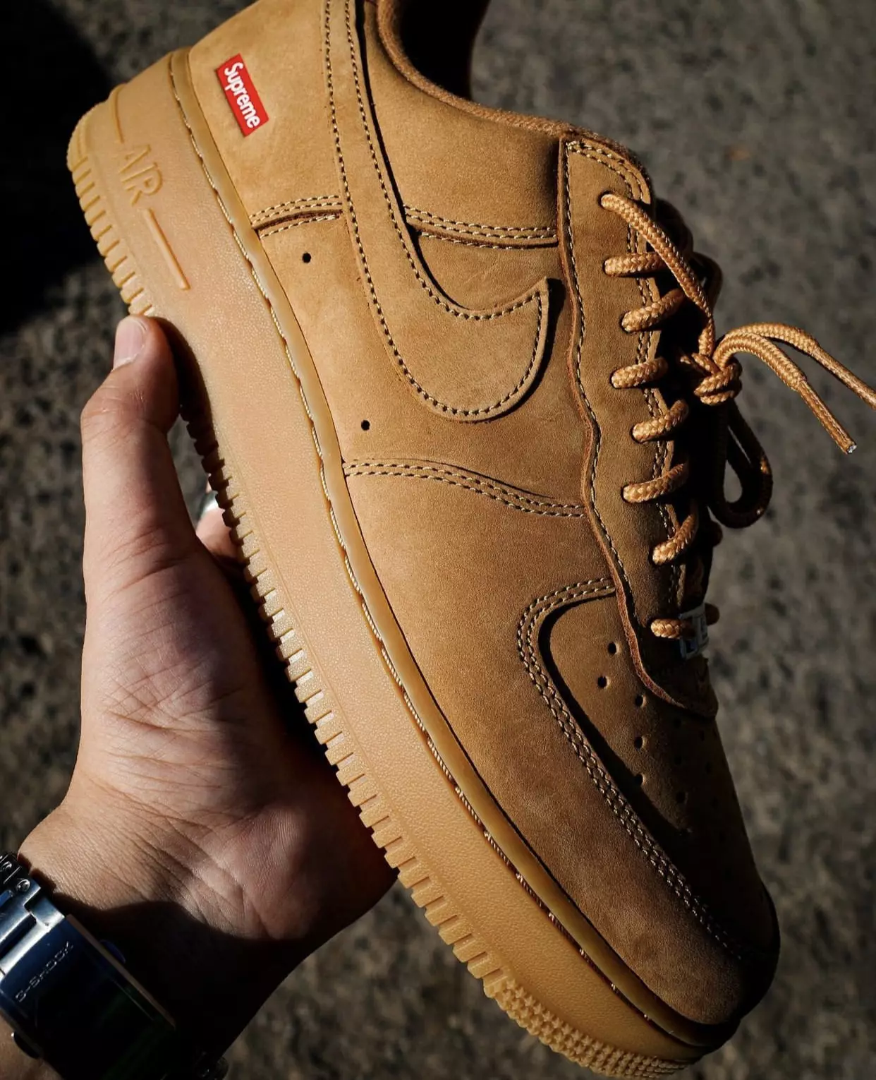 Utgivningsdatum för Supreme Nike Air Force 1 Wheat Lin