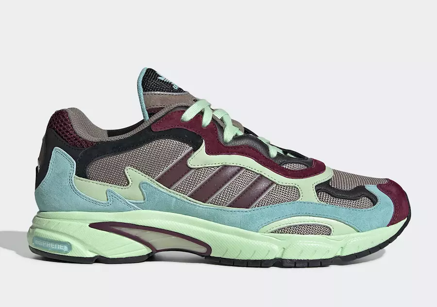 adidas Temper Run သည် Maroon နှင့် Green Hues တို့နှင့် ဆန့်ကျင်ဘက်ဖြစ်သည်။