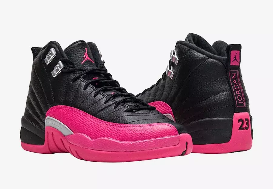 Air Jordan 12 Zwart dodelijk roze 510815-026