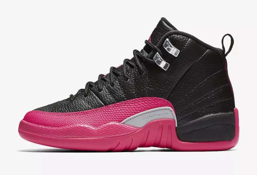 Air Jordan 12 XII Girls Svart Rosa 510815-026