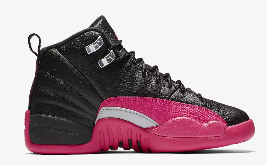 Air Jordan 12 XII Girls Svart Rosa 510815-026