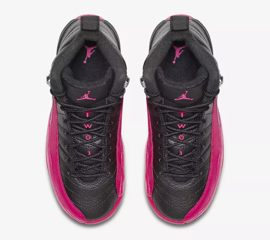 Air Jordan 12 XII Meisjes Zwart Roze 510815-026