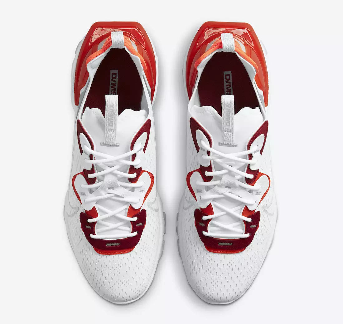 Nike React Vision White Smoke Grey Team Red DM2828-100 išleidimo data