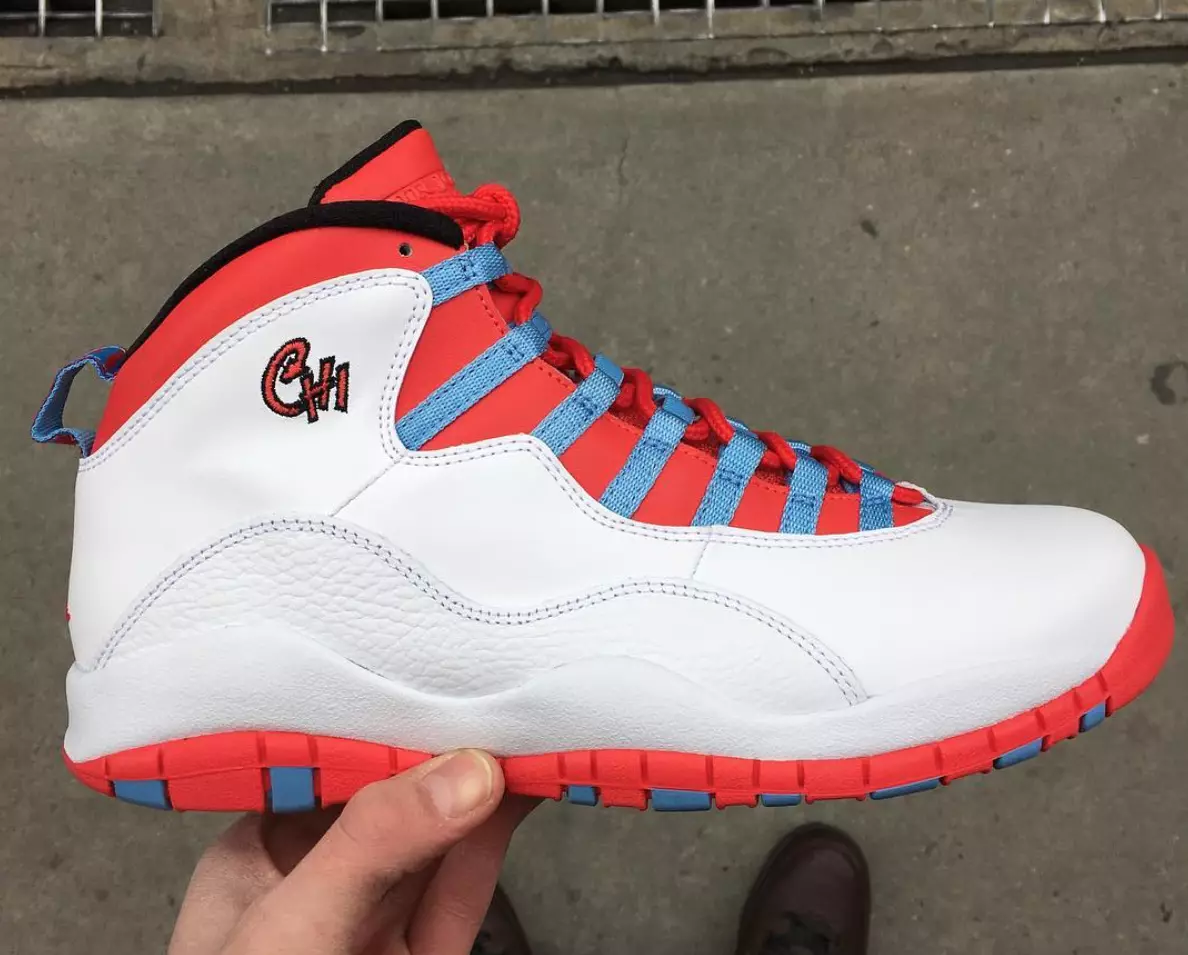 Pacchetto Città retrò Air Jordan 10 Bandiera Chicago