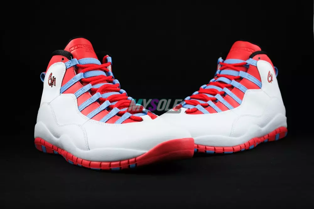 Air Jordan 10 Chi City-Paket mit Chicago-Flagge