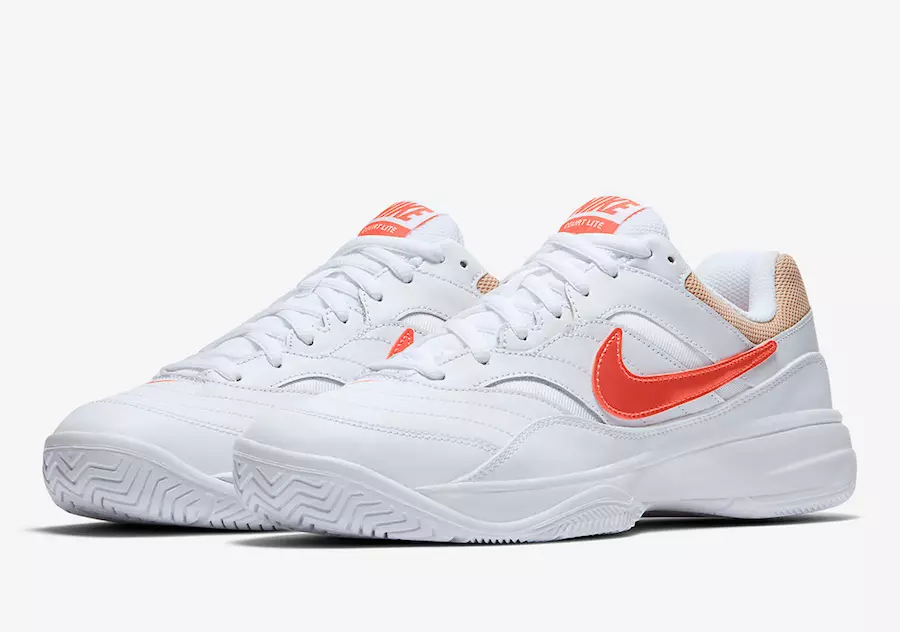 Nike Court Lite Releasing i Bright Crimson og Bio Beige