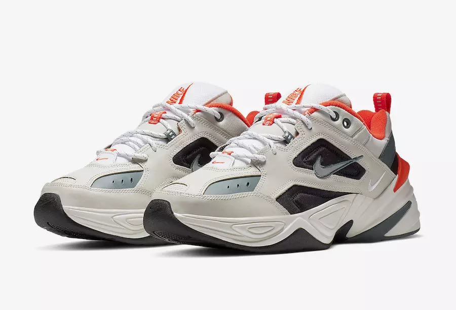 Nike M2k Tekno ierodas gaišā kaula un turf oranžā krāsā