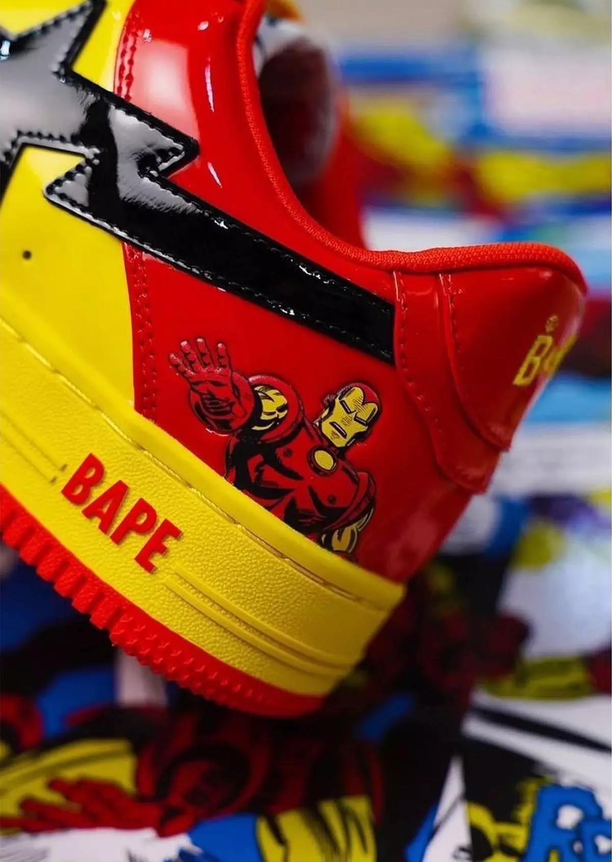 Marvel Bape Sta Iron Man 2022 година