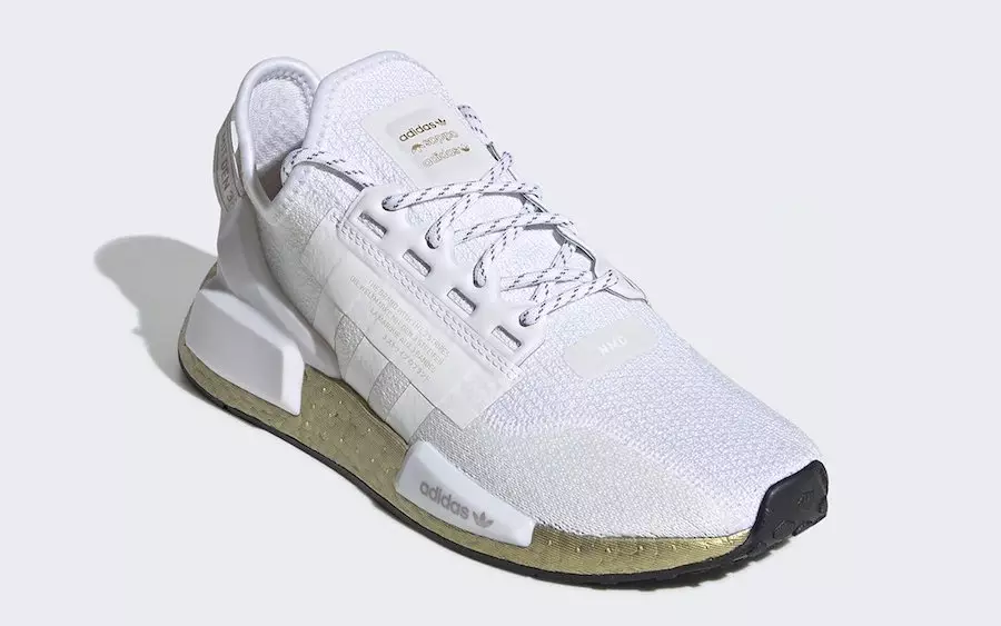 تاریخ انتشار adidas NMD V2 طلای سفید متالیک FW5450