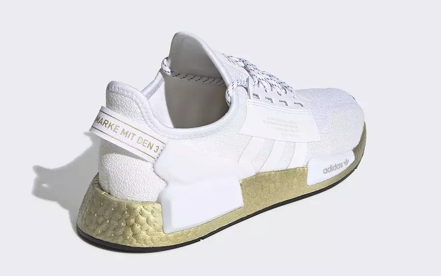 adidas NMD V2 White Gold Metallic FW5450 Чыгарылган датасы