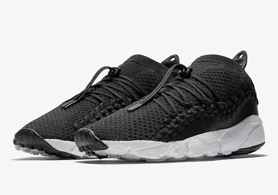 Nike Footscape Woven Chukka Flyknit Hitam Putih