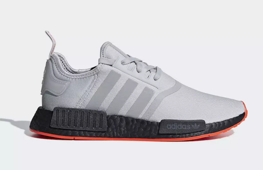 Adidas NMD R1 väljalase koos päikesepunaste taldadega