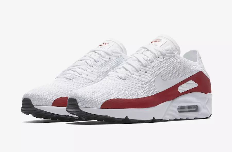 Nike Air Max 90 Ultra 2.0 Flyknit disponible en blanc i vermell 39666_1