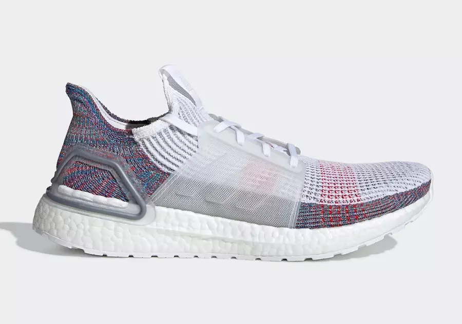 Adidas Ultra Boost 2019 White Multicolor B37708 Väljalaskekuupäev