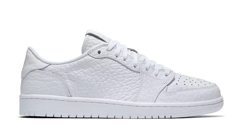 Air Jordan 1 Retro Low No Swoosh Triple White