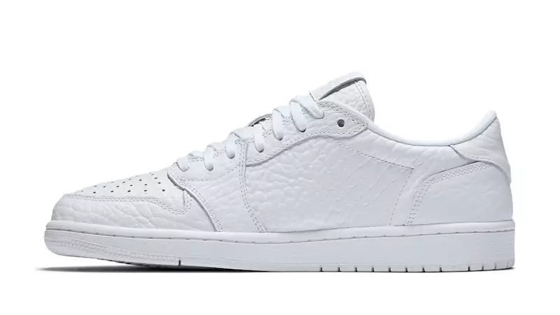 Air Jordan 1 Retro Low No Swoosh Triple White