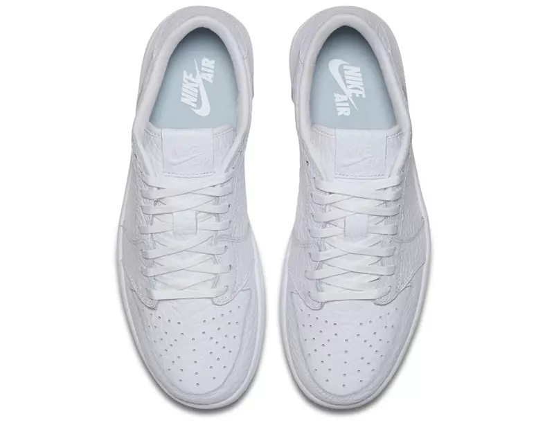 Air Jordan 1 Retro Low No Swoosh Triple White