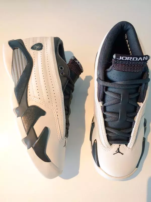 Air Jordan 14 Düşük GS Beyaz Phantom Pewter Dark Storm