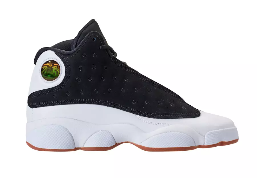 Girls Exclusive Air Jordan 13 во црно/златна боја со гуми за џвакање 39965_1