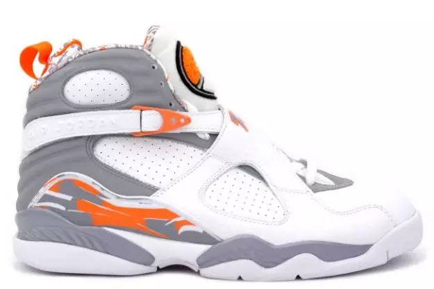 Air Jordan 8 Branco Laranja Blaze Prata Stealth 2007