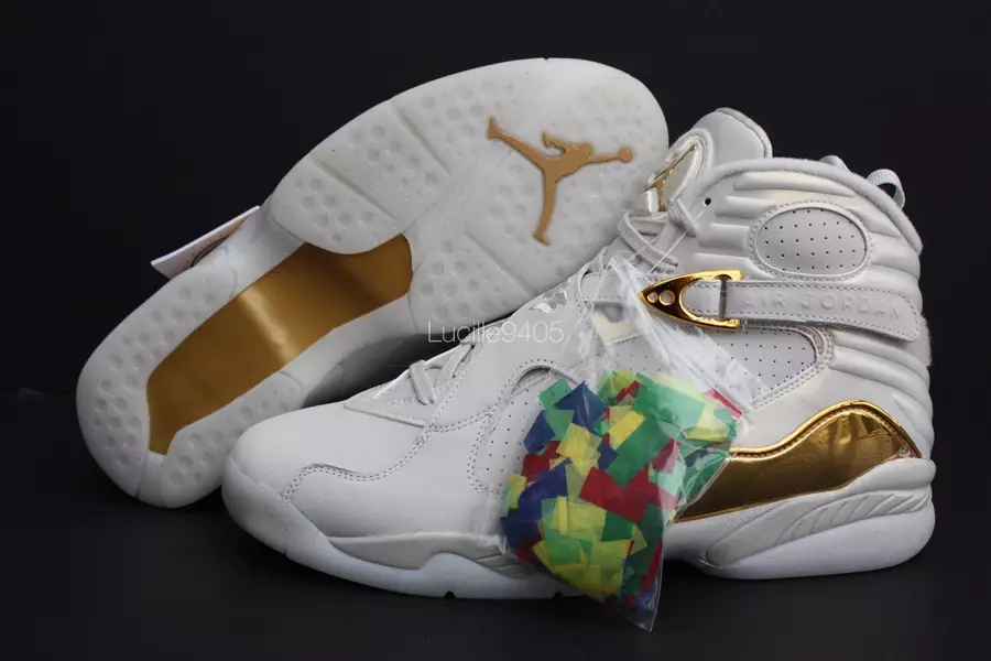 Pek Konfeti Champagne Kejuaraan Air Jordan 8